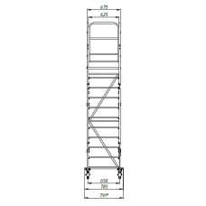 Передвижная лестница с платформой ЛР 10.1 (десять ступеней, один лестничный марш)