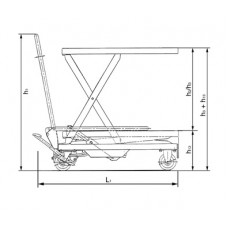 Передвижной подъемный столик с ножничным подъемом НХ