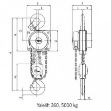 Таль цепная ручная Yale Yalelift 360 1-10 t