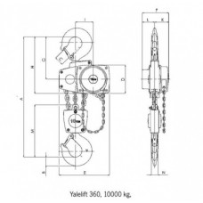 Таль цепная ручная Yale Yalelift 360 1-10 t