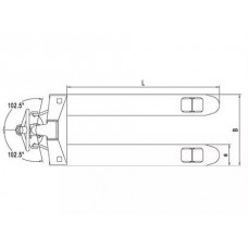 Гидравлическая тележка с длинными вилами Noblelift ACL20-1500 (2000кг, 1500мм)