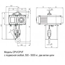 Таль электрическая двухскоростная Yale CPVF (125-5000 кг)