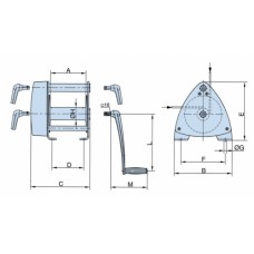 Лебедка ручная алюминиевая консольная PFAFF SW K GAMMA (200, 500, 800кг)