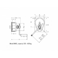 Лебедка ручная настенная PFAFF MWS (150-1500кг)