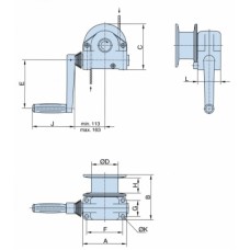 Лебедка ручная алюминиевая консольная PFAFF SW KAL (750, 1120)