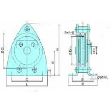 Опора тросового ролика для троса лебедок DSRB S